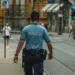 backview photo of a policeman
